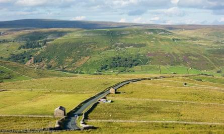 View over Buttertubs pass in The Yorkshire Dales.